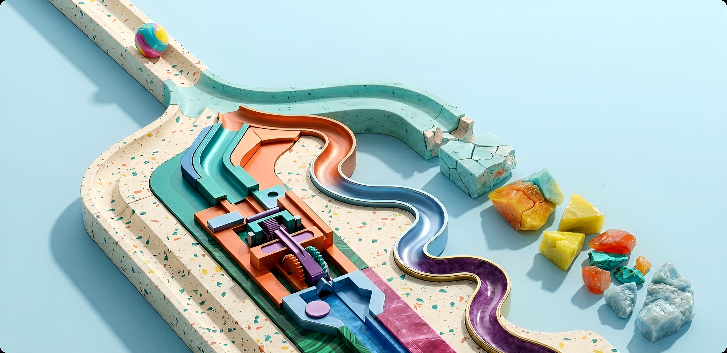 Abstract illustration of the Cynefin framework and choosing an approach based on project context.