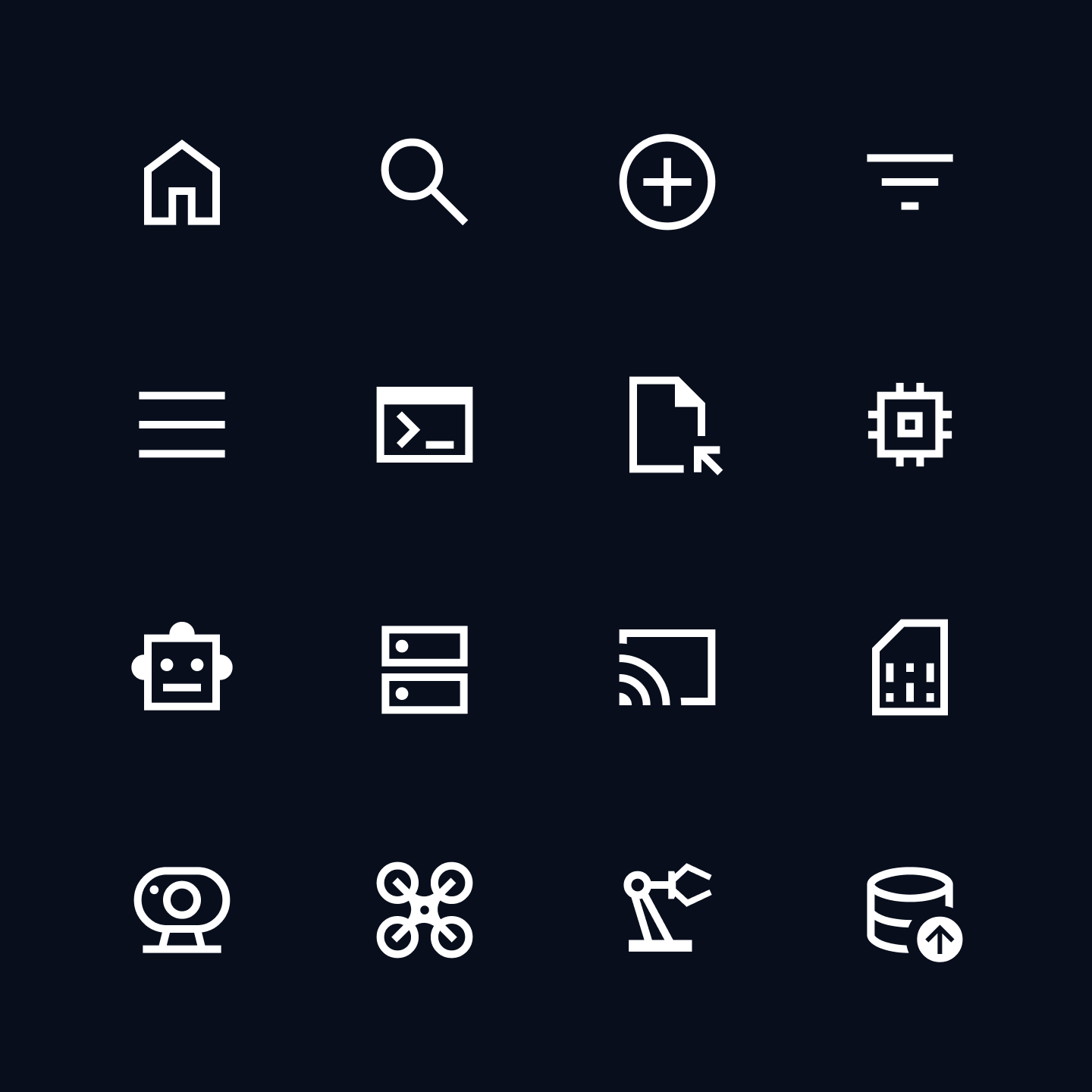 Visual system icons