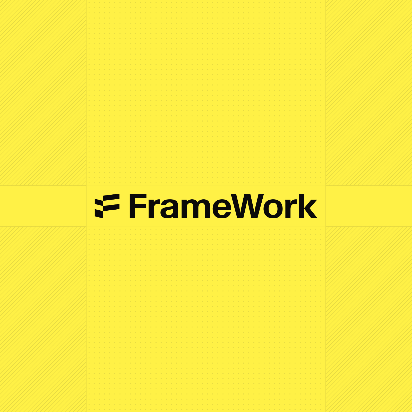 The FrameWork logo over a dithered building